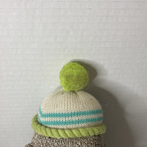 Genuine Monkeez and Friends Sock Monkey “ Neville” Plush Stuffed Animal Gray 19” - Picture 11 of 15